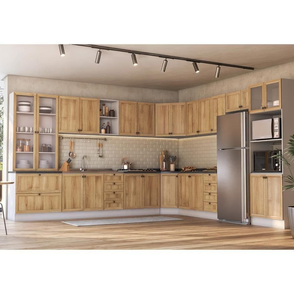 Armário Cozinha Completo Ditália Berlim 15 Pçs Cv/br B1