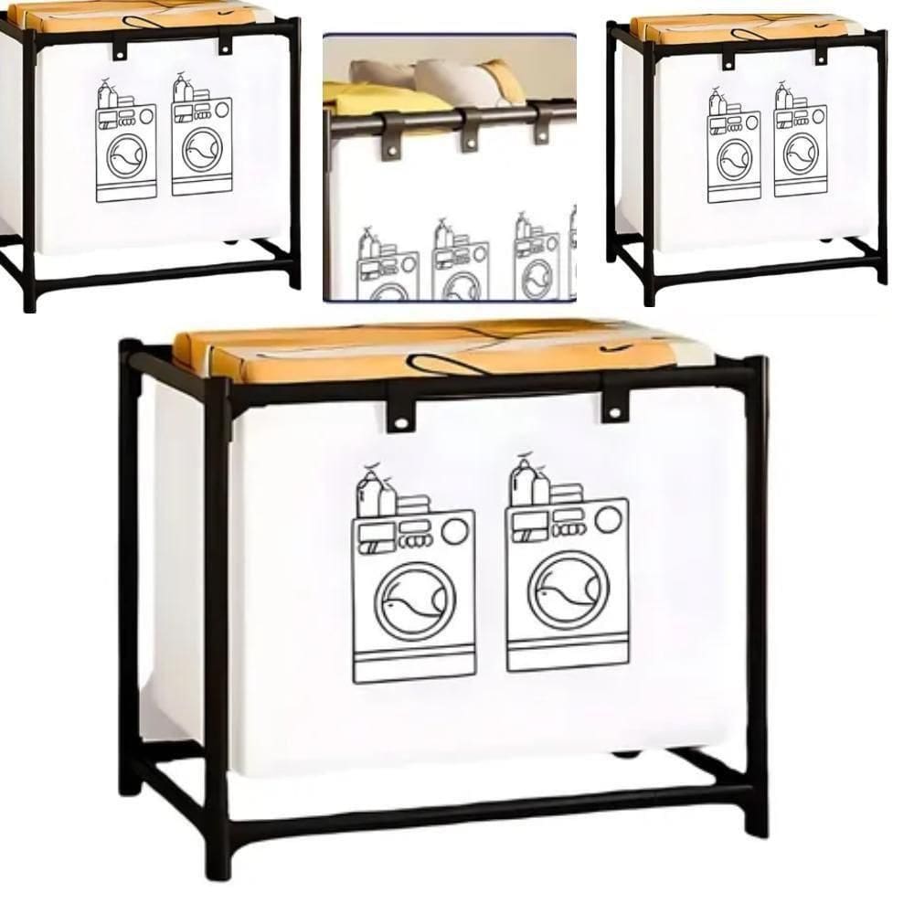 Cesto Roupa Suja Lavanderia Organizador Forro Removível Dobrável Brinquedos Multiuso Desmontável Quarto Banheiro