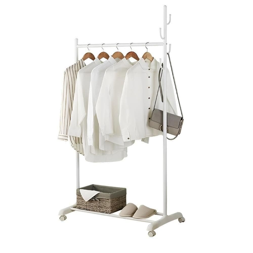Organizador Guarda Roupa Arara Cabideiro Sapateira Rack Expositor Ganchos Multiuso 30kg Branco