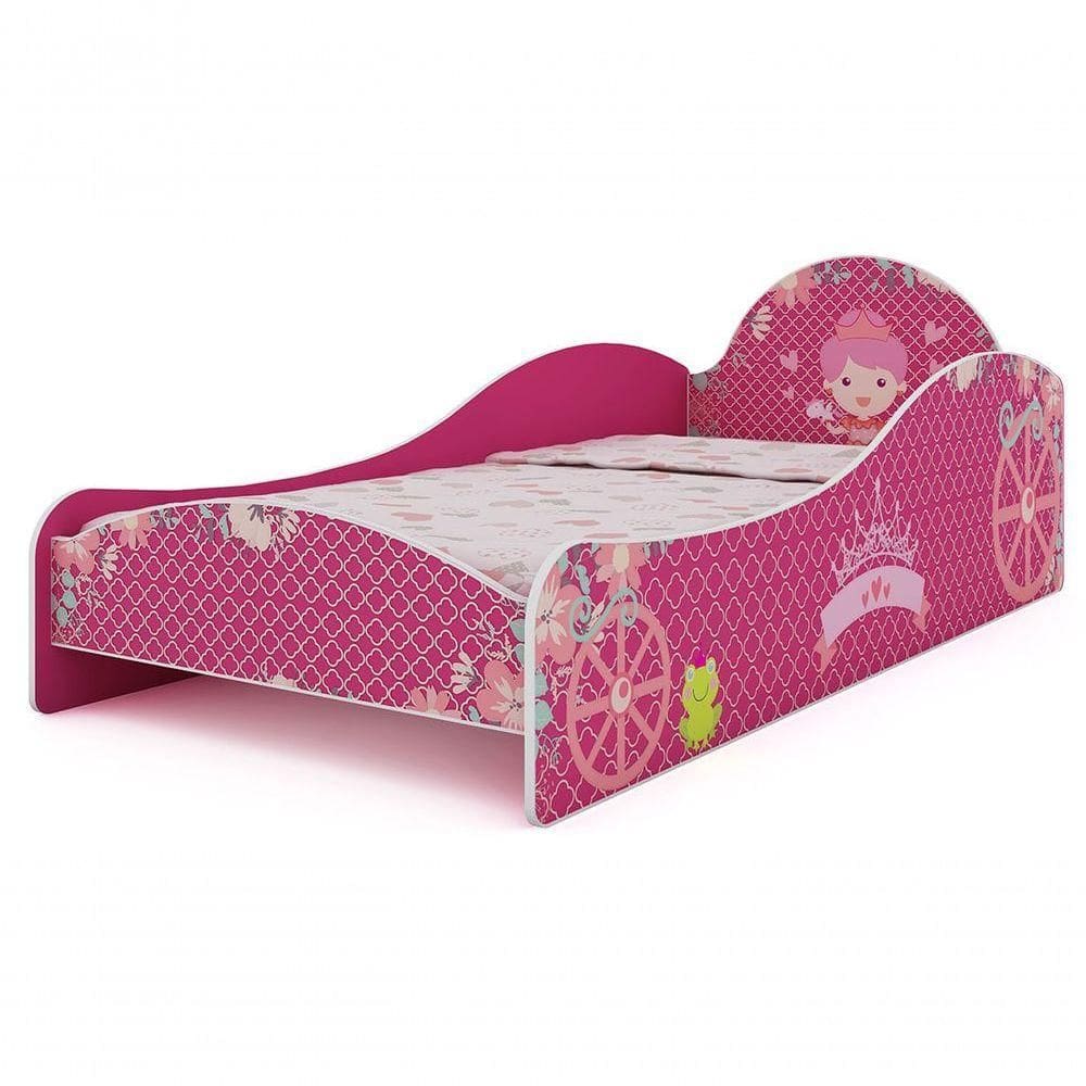 Cama Solteiro Carruagem Princesinha Pink - Gelius Móveis