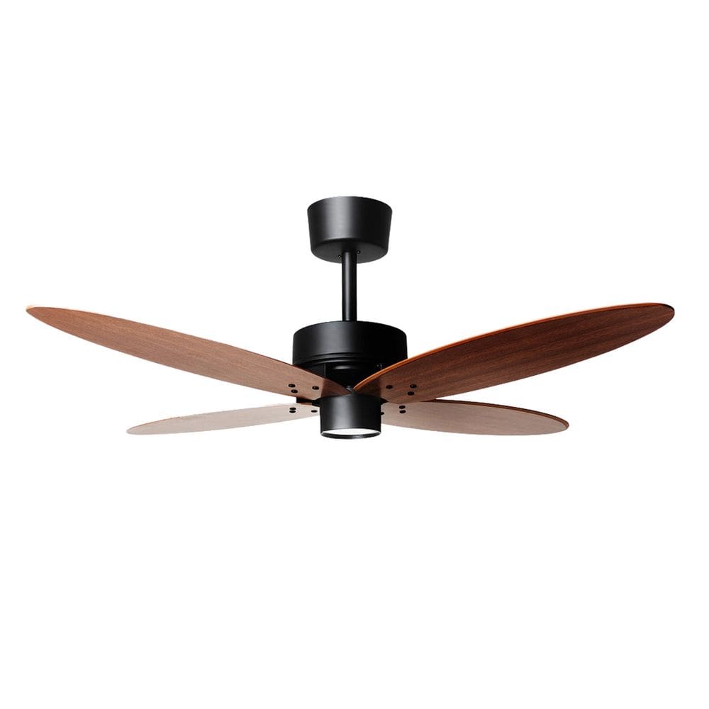 Ventilador de Teto Maiorca Preto Fosco 4 Pás Verniz Led 16W 3000K 127V Tron