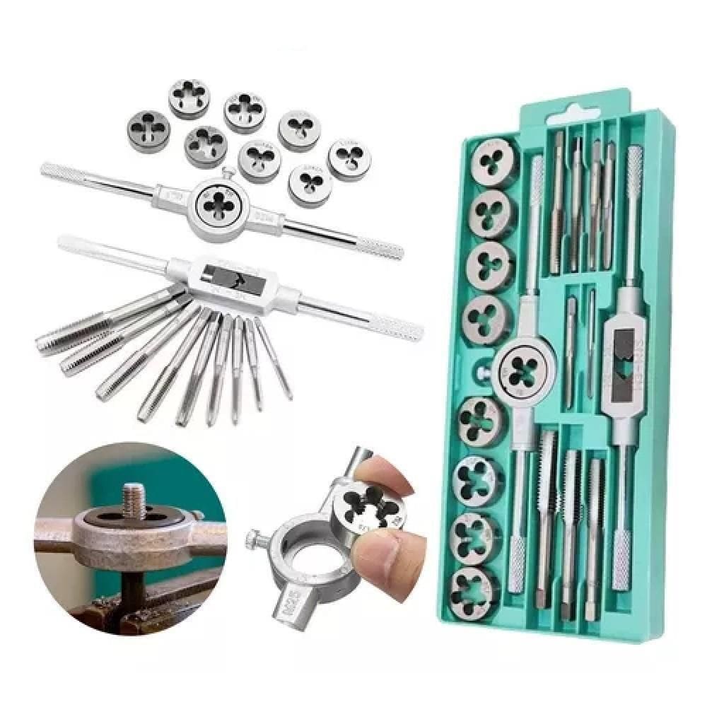 Kit Jogo De Tarraxa E Cossinete 20 Peças Com Maleta – Precisão E Durabilidade Profissional