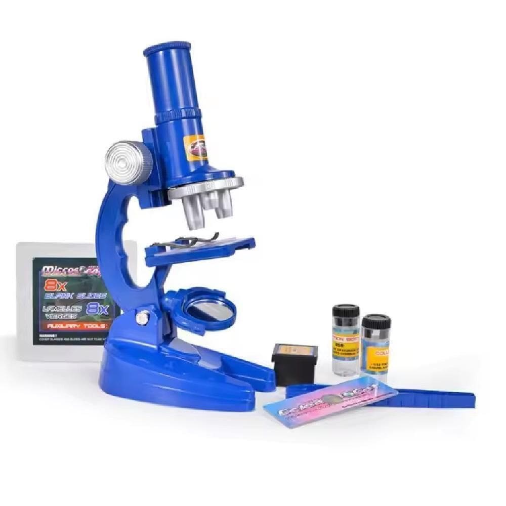Microscopio De Mesa Infantil Kit Laboratorio Pedagogico Com Ampliação Ate 450x Led Cientista Acessorios Escolar Completo