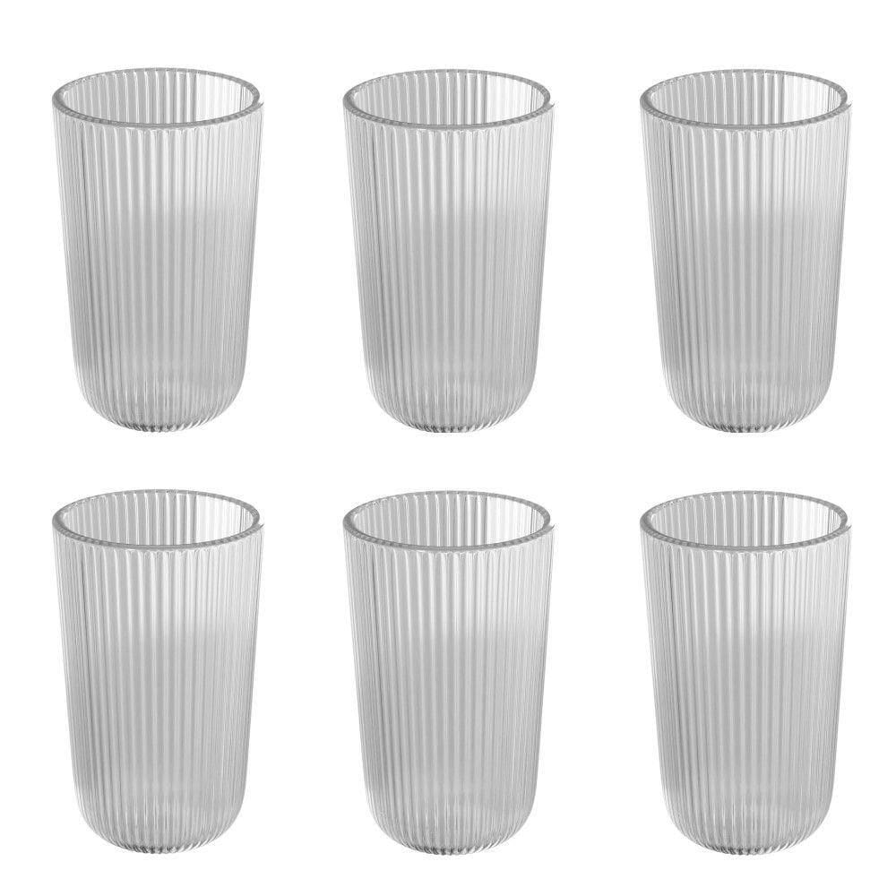 Conjunto 6 Copos Altos 430 Ml Lines Wolff