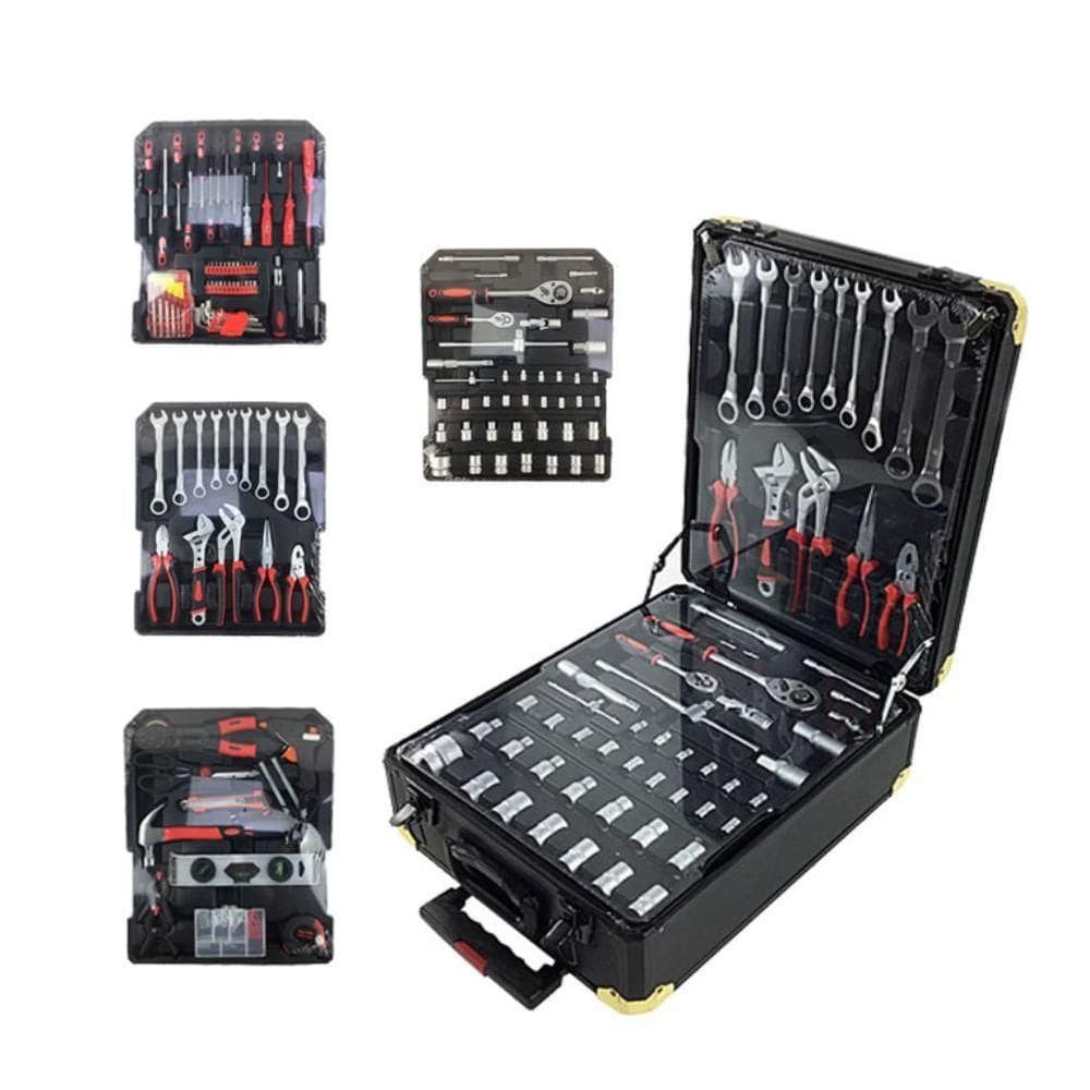 Maleta De Ferramentas Profissional Em Alumínio Com 199 Peças E Carrinho Reforçado – Cromo-vanádio