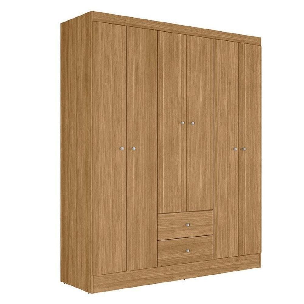 Guarda Roupa Casal Versa 6 Portas Freijó Fosco - Kits Paraná