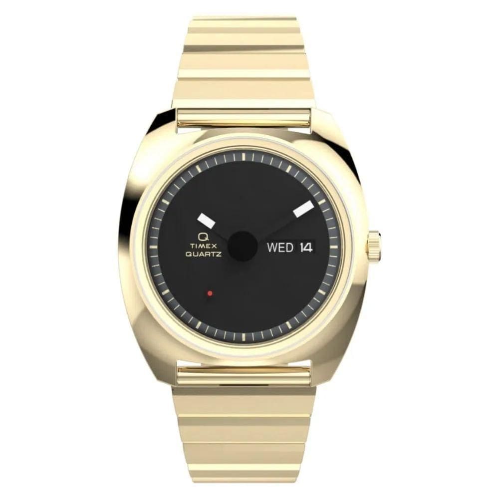 Relógio Q Timex 1975 Enigma Tw2y34400 Dourado