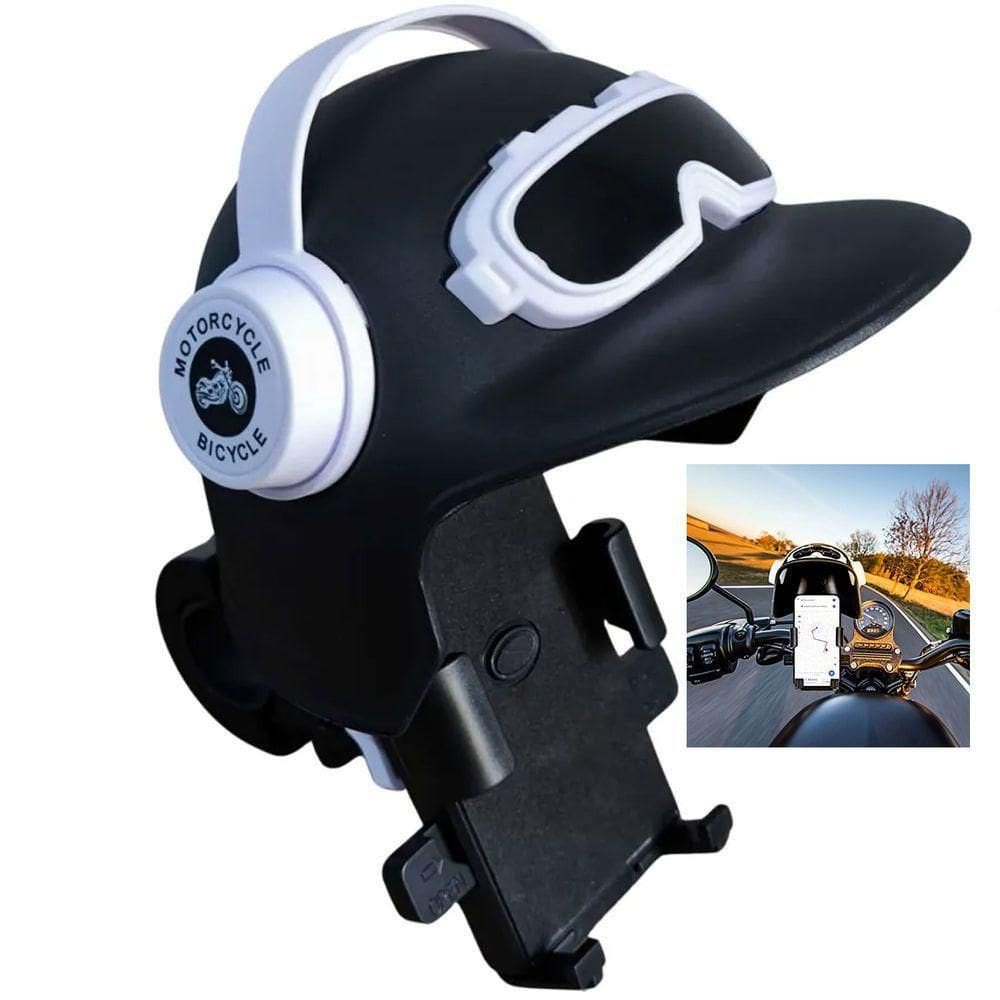 Suporte Celular Capacete Bike Moto Bicicleta Motocicleta Guidao Protege Sol Chuva Ciclista Ciclismo Segurança Proteçao