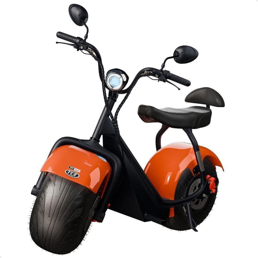Scooter Elétrica 1000W Tui 2 Lugares Autonomia 60km Sem Cnh Laranja Lamborguini
