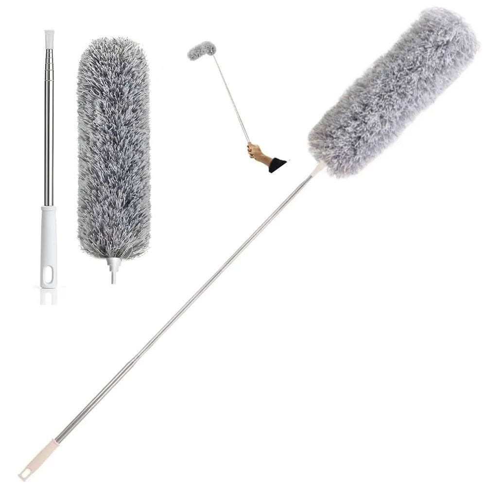 Espanador Dobravel Cabo Extensor Retratil Longo Alcance Teto Ventilador Teia Poeira Persiana Lavavel Limpeza Domestica