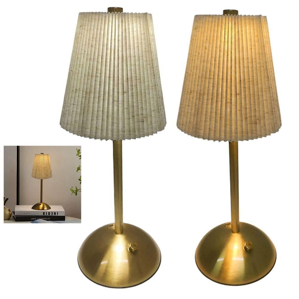 Luminaria De Mesa Led 3 Tons Kit 2 Uni Controle De Intensidade Bateria Recarregavel Usb Quarto Cabeceira Leitura Estudo