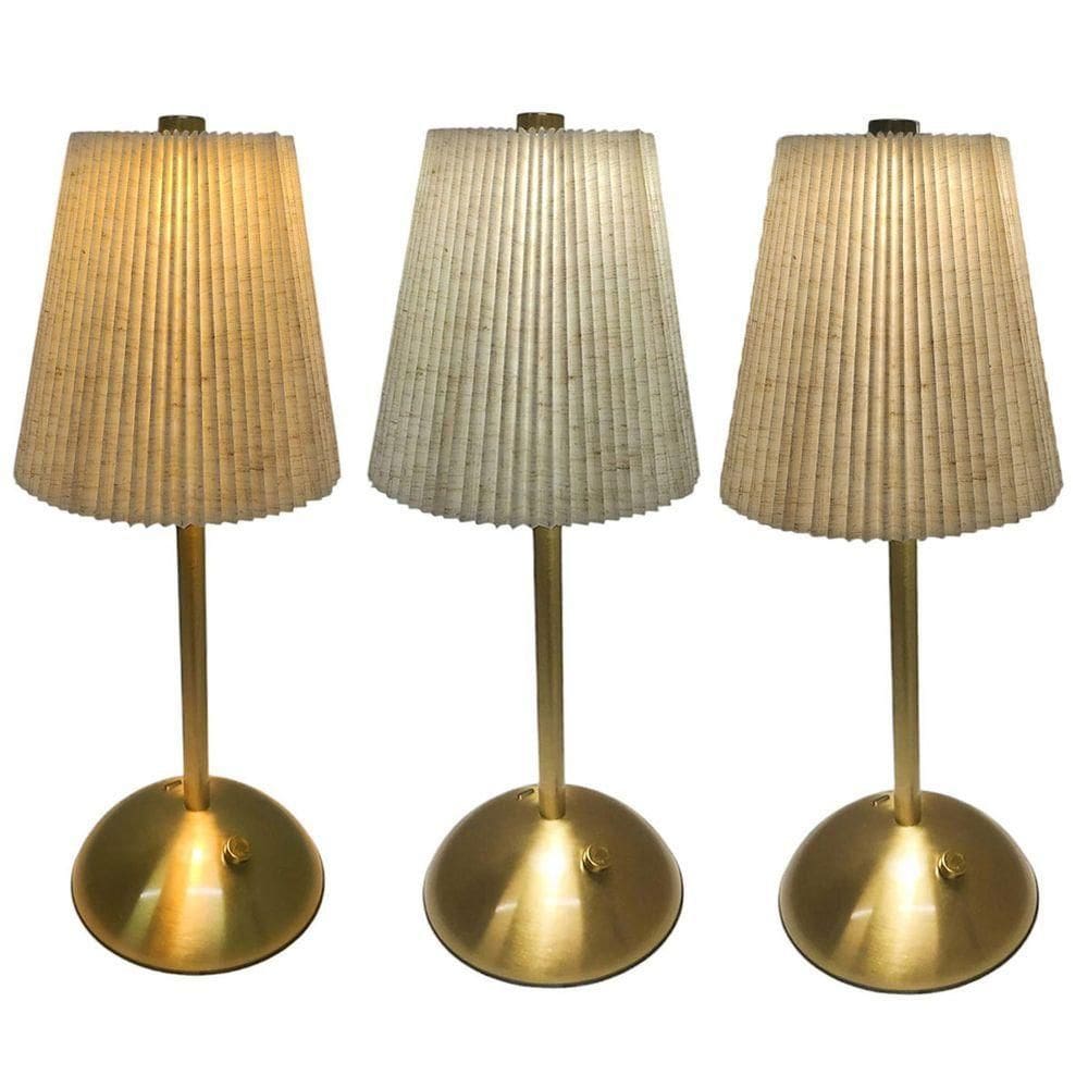 Luminaria De Mesa Led 3 Tons Kit 3 Uni Controle De Intensidade Bateria Recarregavel Usb Leitura Estudo Quarto Sala