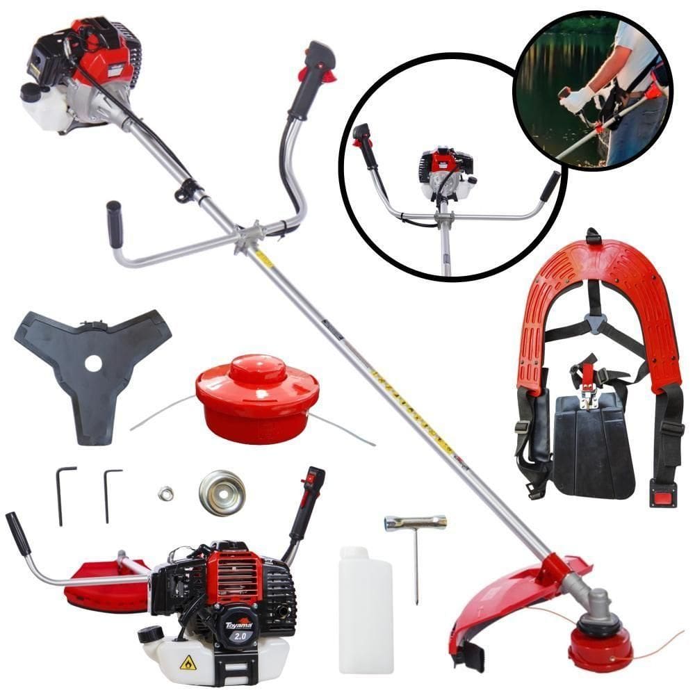 Roçadeira Toyama Rt52l 52cc 2t Com Carretel + Faca 3 Pontas