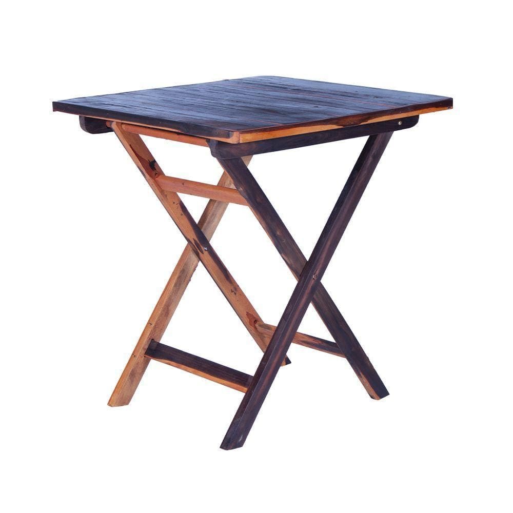 Mesa Dobrável 70x70 100% Madeira Maciça Ypê Ideal Para áreas Externas E Ambientes Abertos Cerejeira