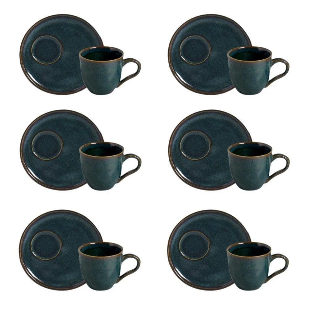 Conjunto De Xícara De Chá Pires Descentralizado 06 Peças Bio Oceano Porto