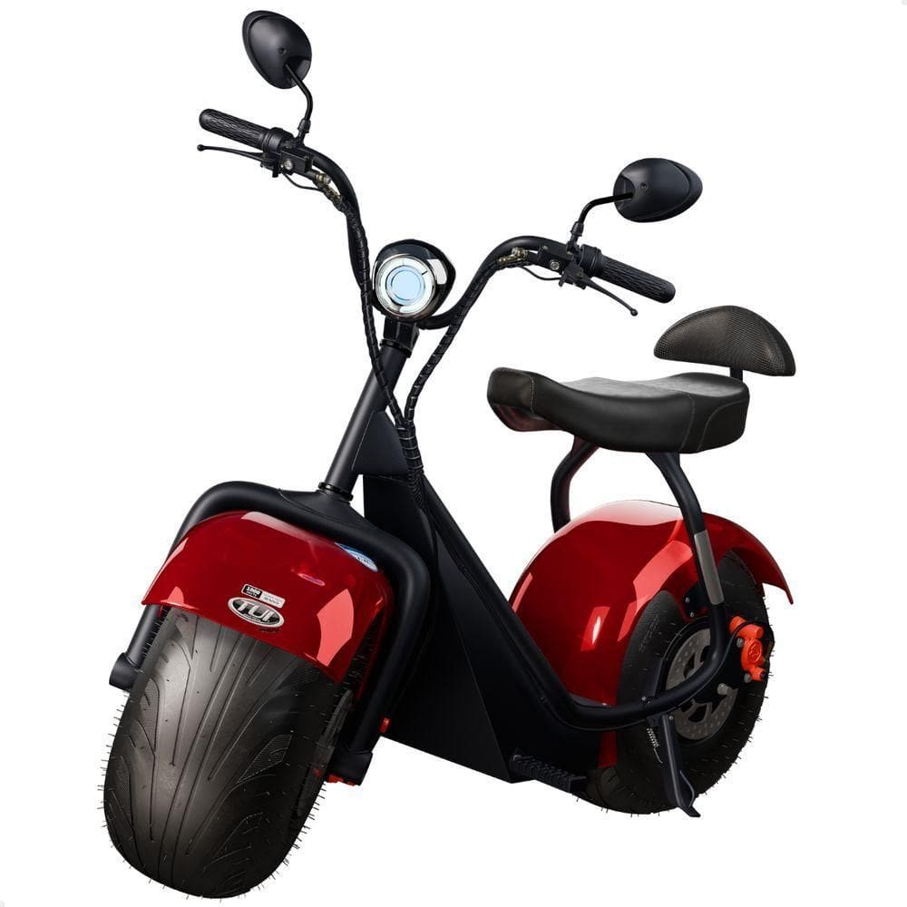 Scooter Elétrica 1000W Tui 2 Lugares Autonomia 60km Sem Cnh Vermelho