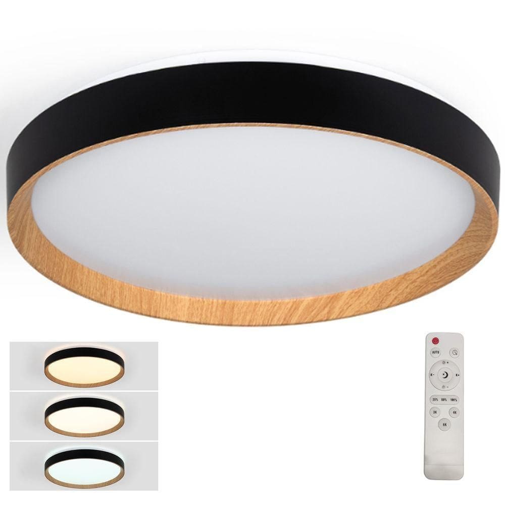 Luminaria Plafon 3 Tons Led Iluminaçao Comercial Residencial Controle Remoto Quarto Sala Ambiente Moderno