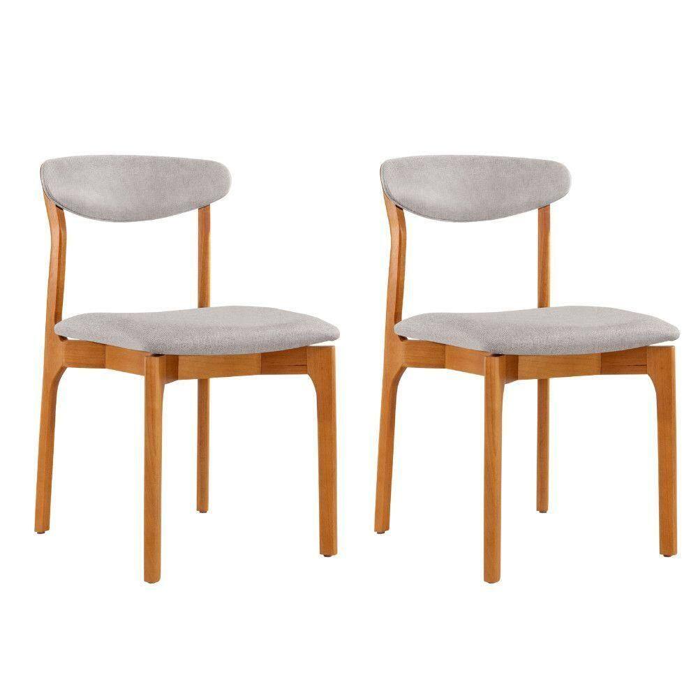 Conjunto Com 2 Cadeiras Noronha Moderna Mobília Luna/cinamomo Imbuia