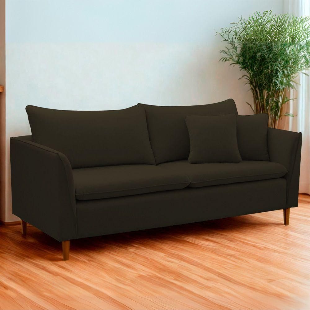 Sofá Living Kassia 2 Lugares 2,04m Veludo Cores Lansofbr Cores Azul Marinho