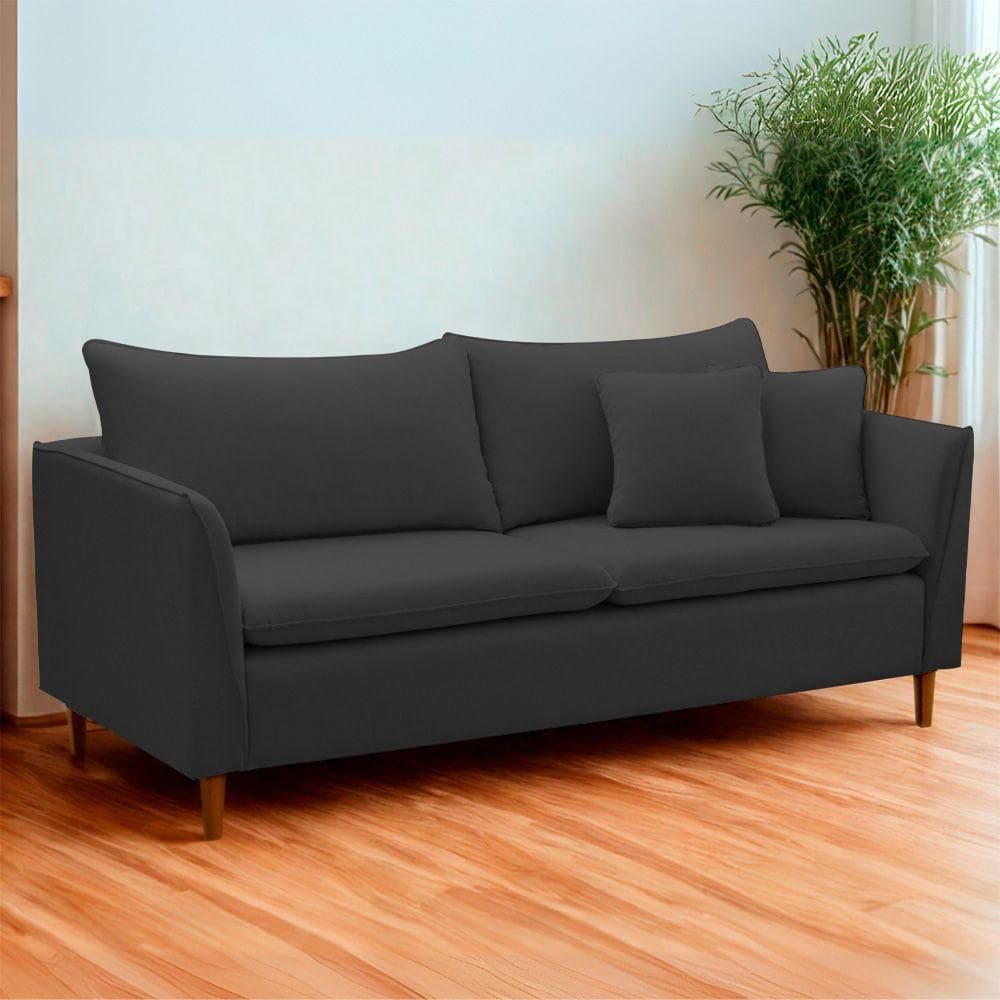 Sofá Living Kassia 2 Lugares 1,84m Veludo Cores Lansofbr Cores Verde