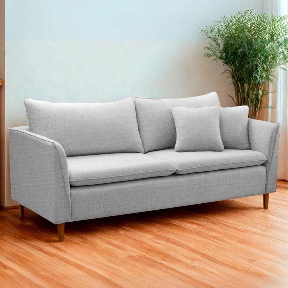Sofá Living Kassia 1,64m 2 Lugares 1,64m Chenille Lansofbr Cores Cinza