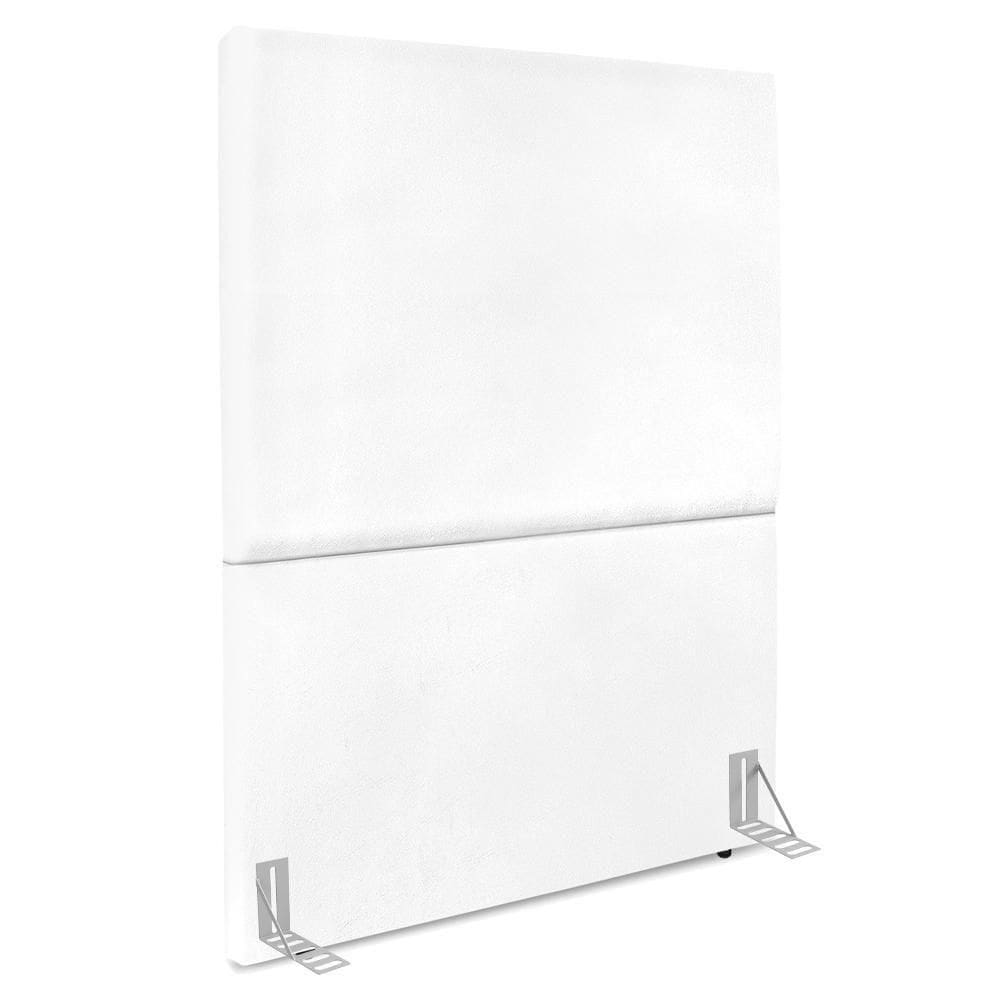 Cabeceira Solteiro 90 Cm Com Frame Luna Corino Branco Artte Branco