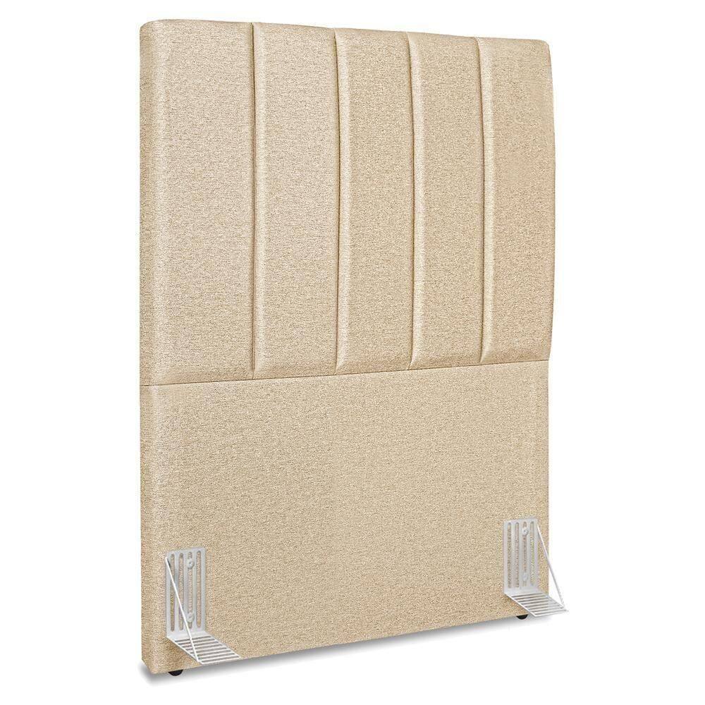 Cabeceira Solteiro 100 Cm Com Frame Dalia Linho Bege Artte Bege