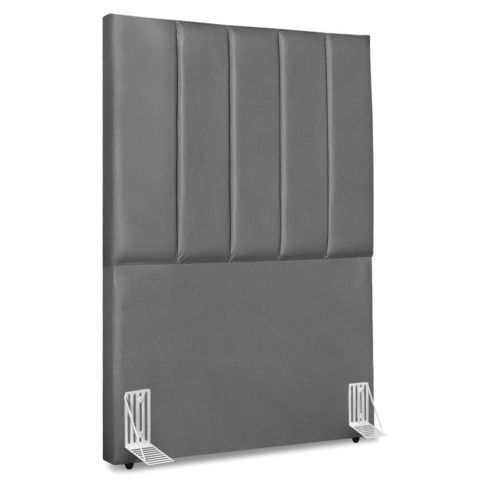 Cabeceira Solteiro 90 Cm Com Frame Dalia Corino Cinza Artte Cinza