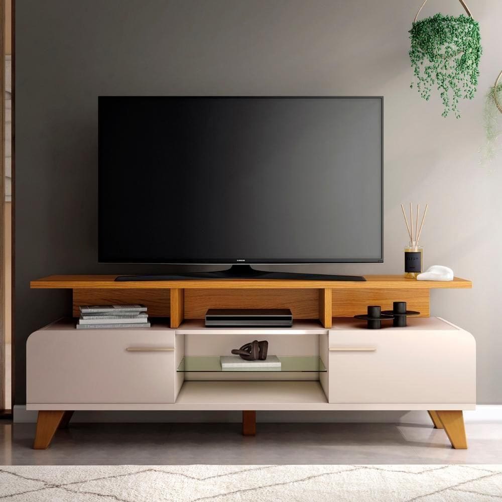 Rack Bancada De 60 Pol 160cm Essenza Cinamomo/off - Hb Móveis