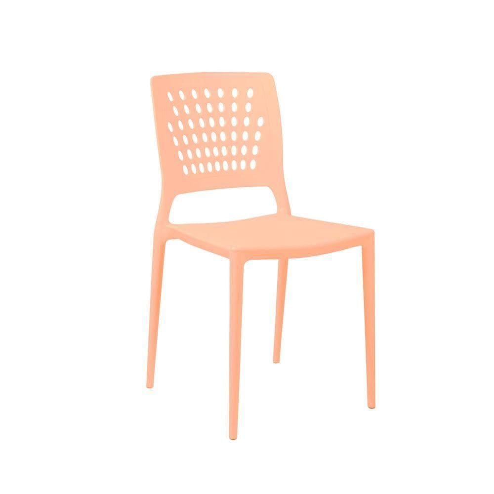 Cadeira Marte Rosa Pastel Empilhável Em Polipropileno Acrilys