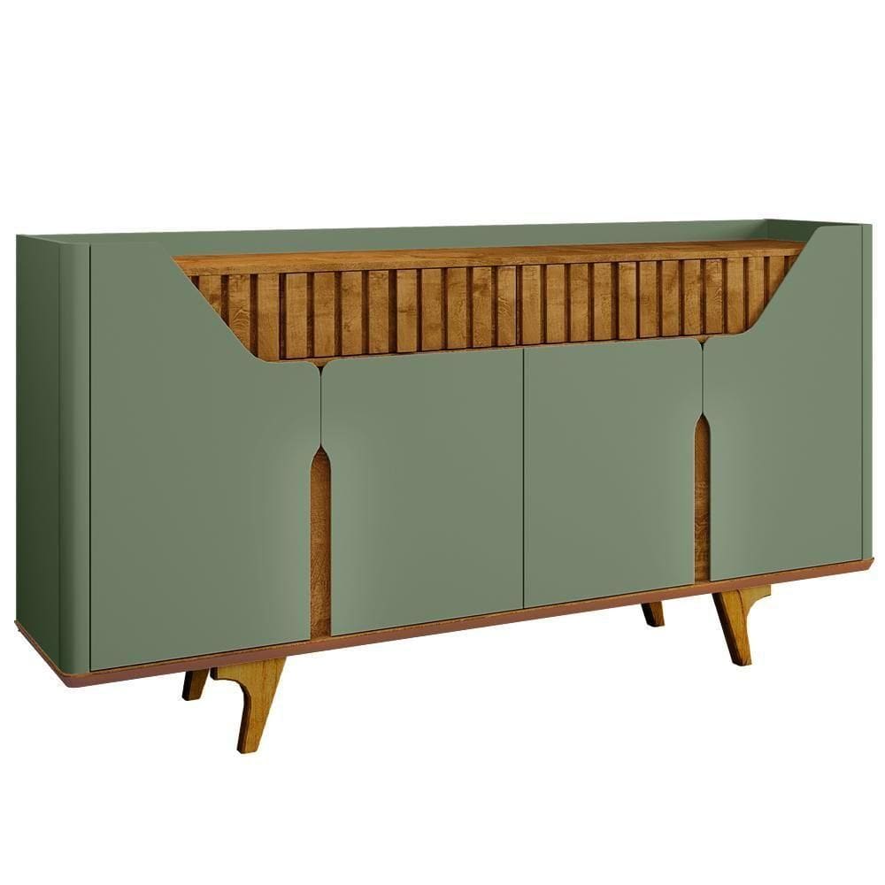 Balcão Buffet 4 Portas Danubio 180 Cm Bechara Pistache Naturalle