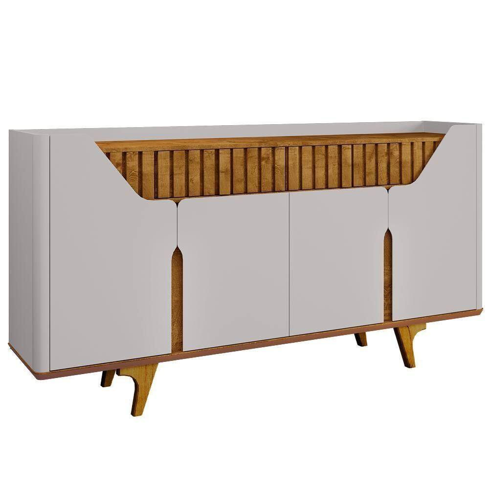 Balcão Buffet 4 Portas Danubio 180 Cm Bechara Off White Cinamomo