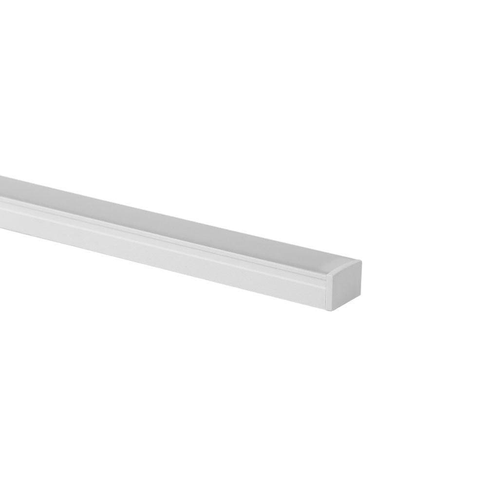 Perfil De Embutir - Sobrepor Para Fita Led Blumenau Line Easy Marcenaria 17mm Com 3 Metros Branco Fosco