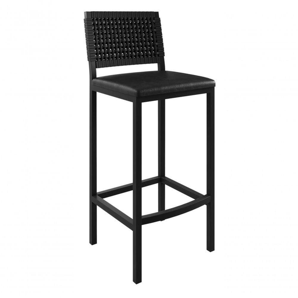 Banqueta Metálica Em Corda Náutica - Madri - Paonanda Decor