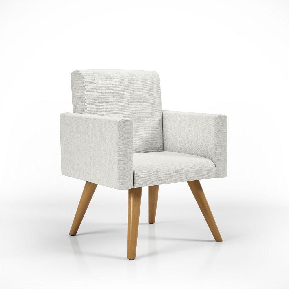 Poltrona Cadeira Escritório Linho linho Bege