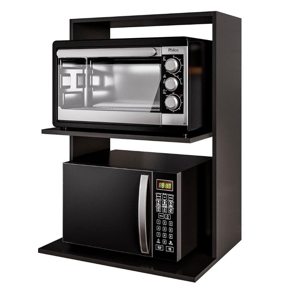 Suporte Micro-ondas E Forno Armário Aéreo 60cm Turim Z34 Preto - Mpozenato