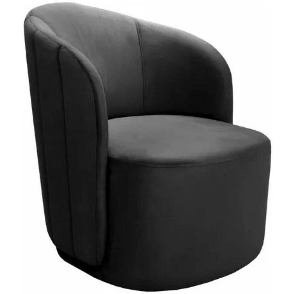 Poltrona Decorativa Stela Veludo Preto