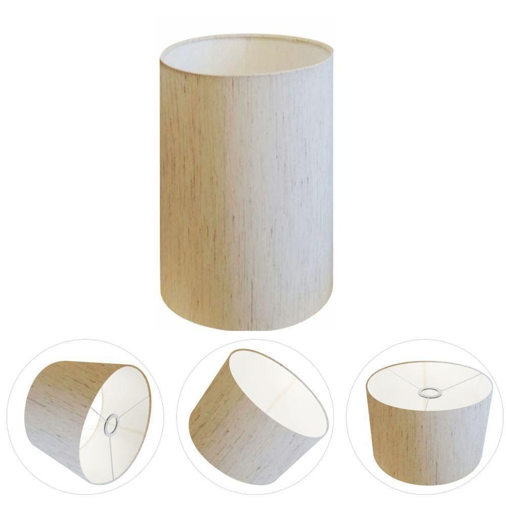 Cúpula Abajur Cilíndrica Cp-7006 ø18x25cm Linho Bege