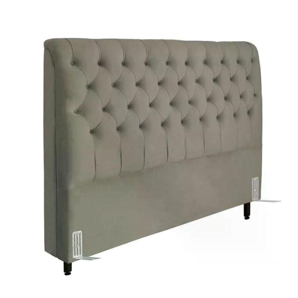 Cabeceira De Cama Box Casal Queen 158cm Pádua Veludo Marrom