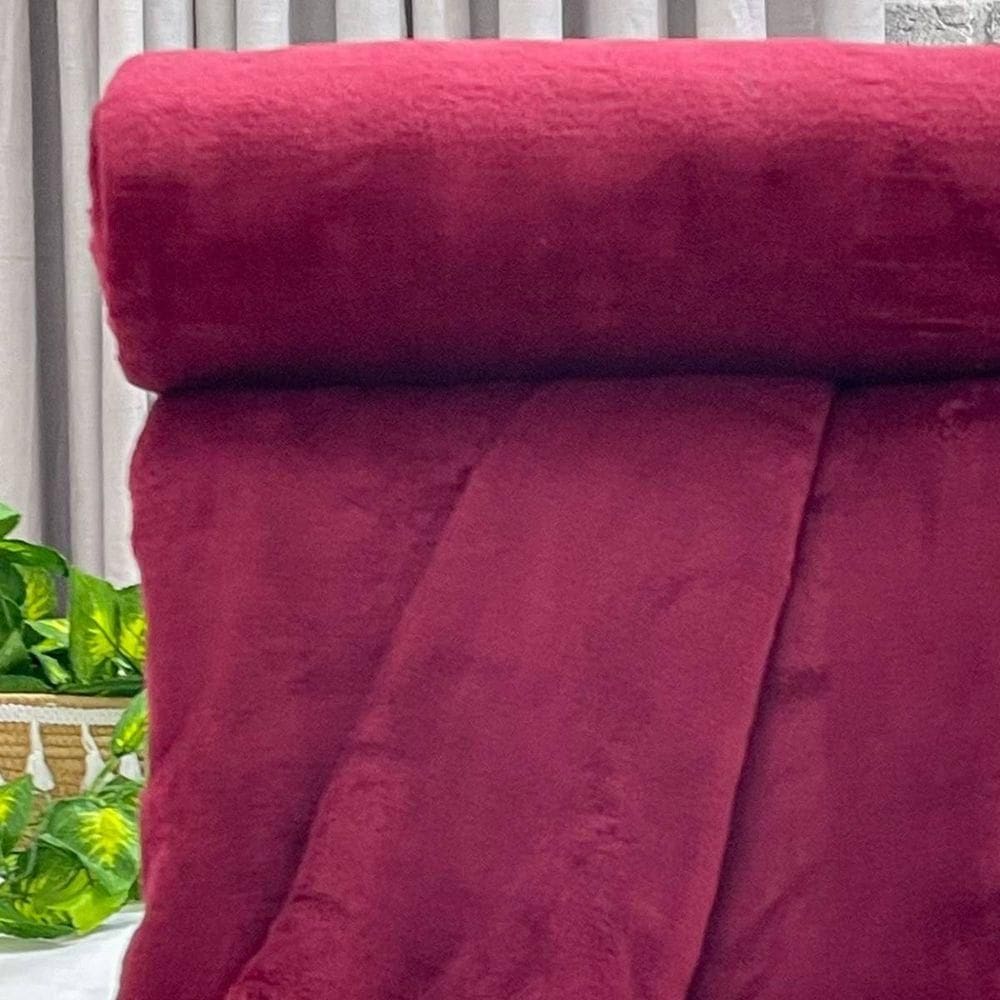 Cobertor Casal Uni Fleece Vinho
