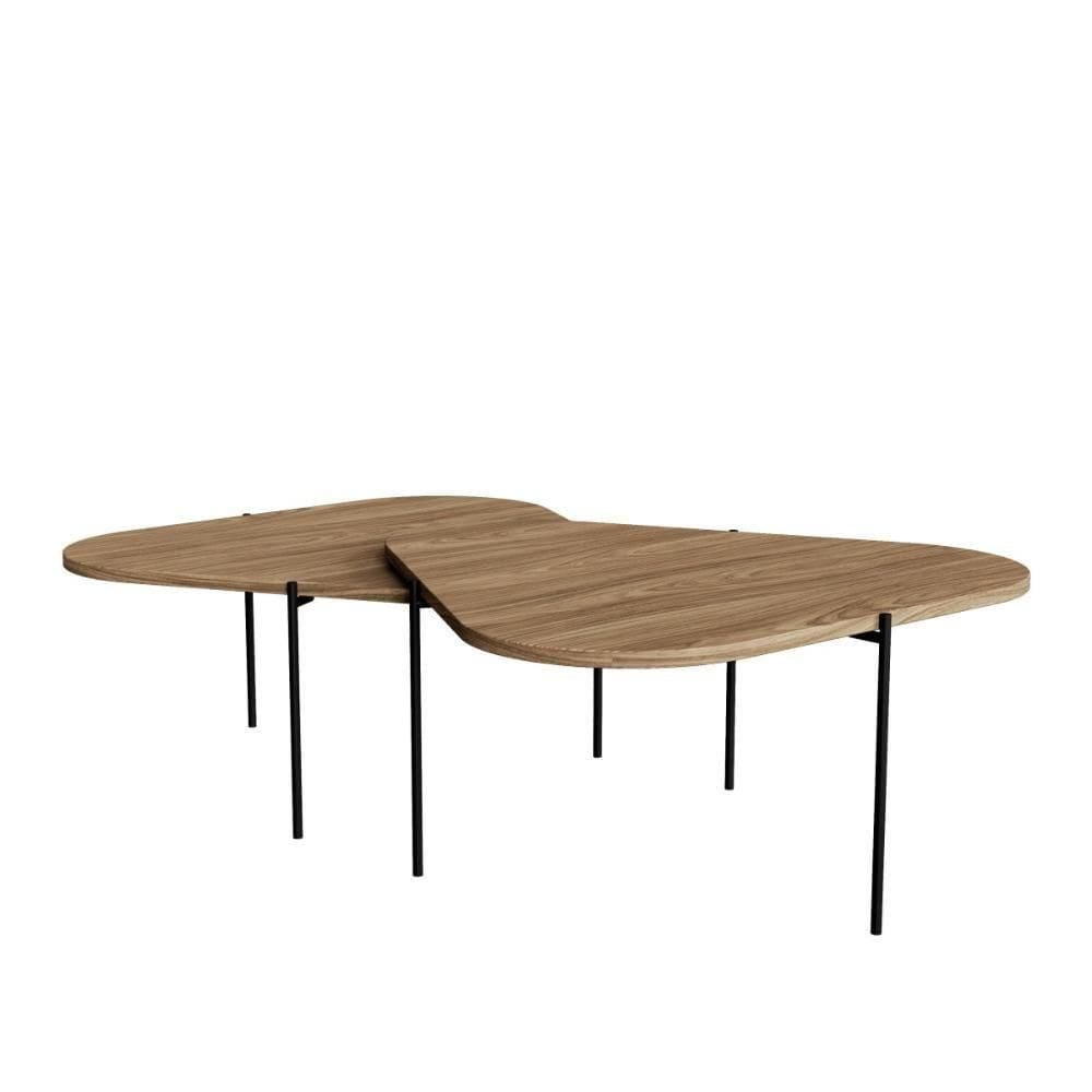 Kit 2 Mesa De Centro Para Salas 65cm Palheta - Natural