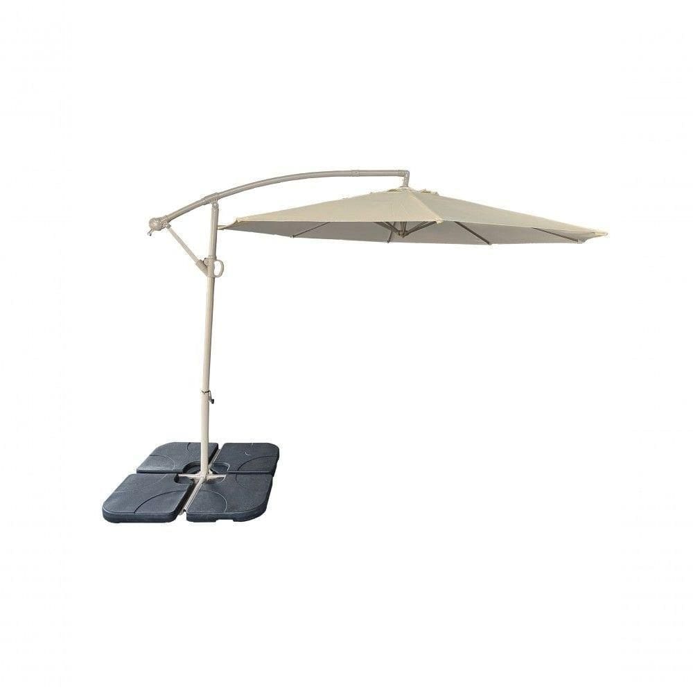 Ombrelone Lateral 3m Tahiti Fendi Com Manivela Fratini Sem Base