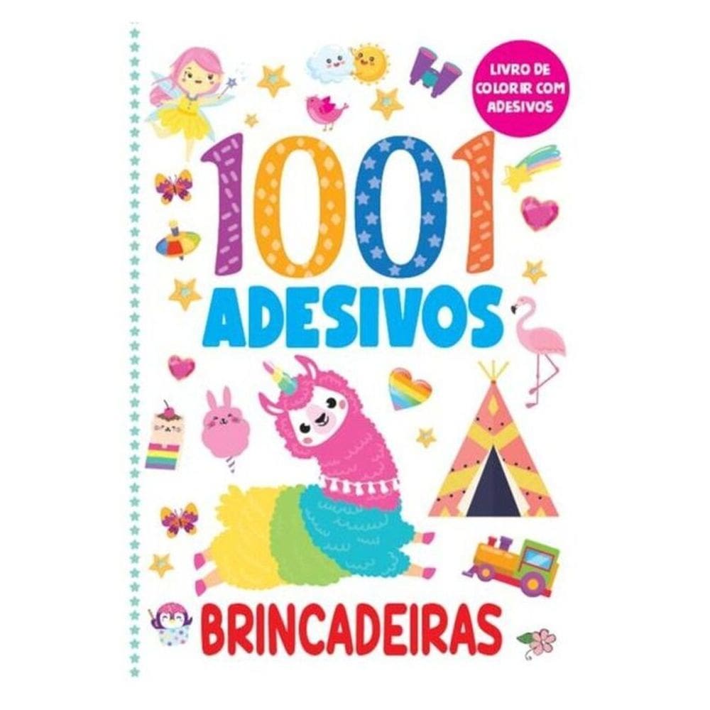 Livro De Colorir Com Adesivos - 1001 Adesivos - Brincadeiras