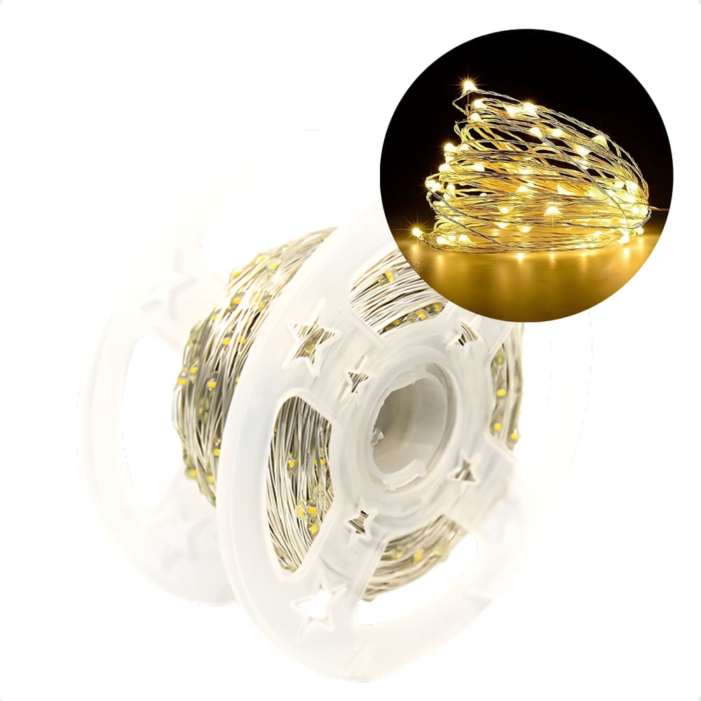 Fio de Luz Fada Cordão Led Pisca Pisca 8 Funções 500 Leds 48m Bivolt