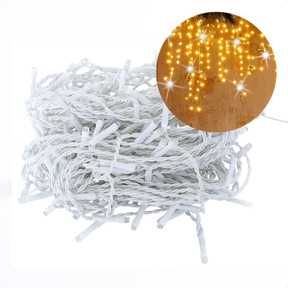 Cortina Luminosa Pisca Pisca Led Flash 200 Leds 3000K+6500K Branco Taschibra