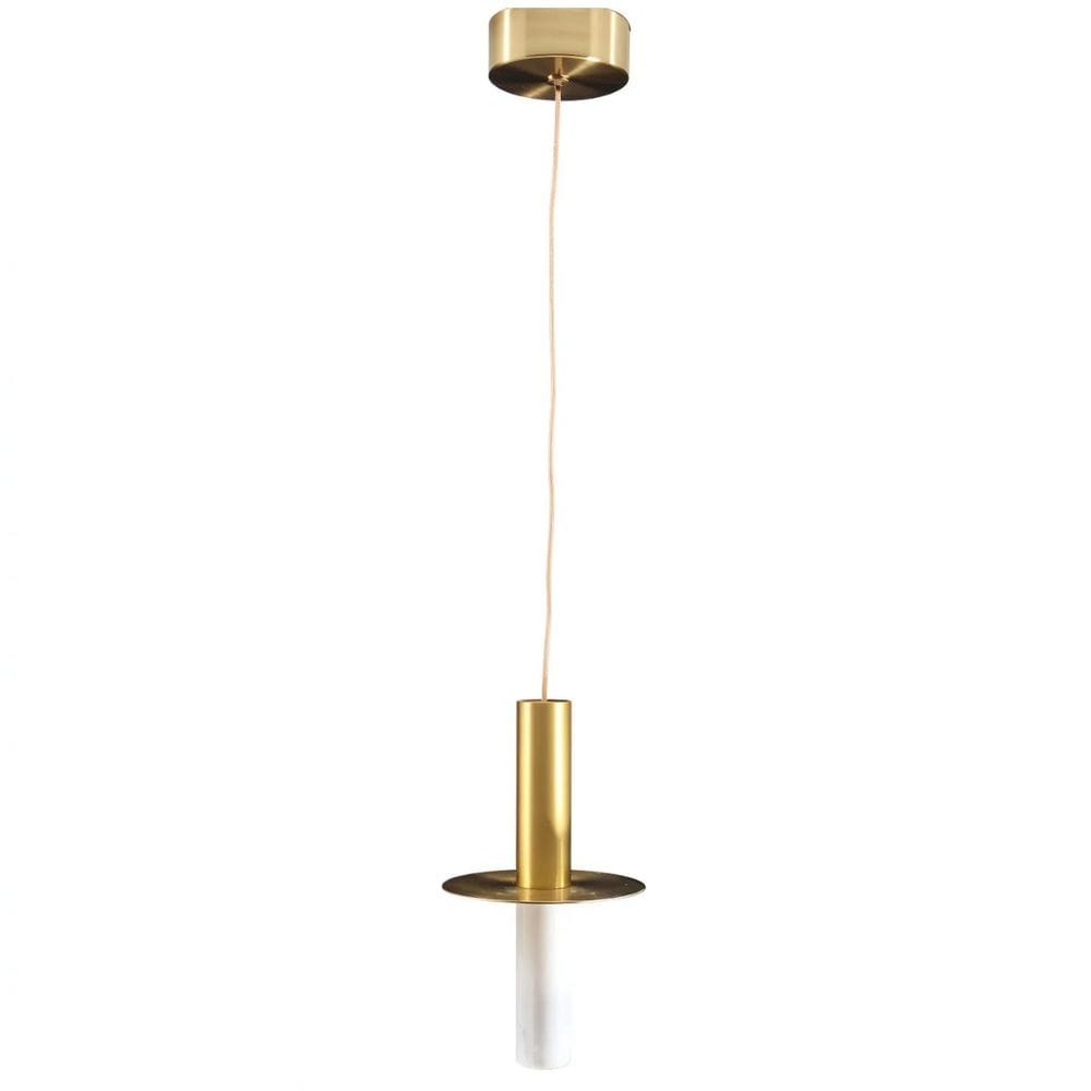 Pendente Luxo Columna Dourado 20cm Led 6W 3 Em 1 Bivolt