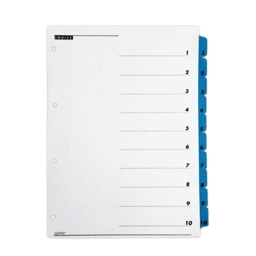 Divisórias Para Fichário A4 Artik 10 Divisões C/Visor