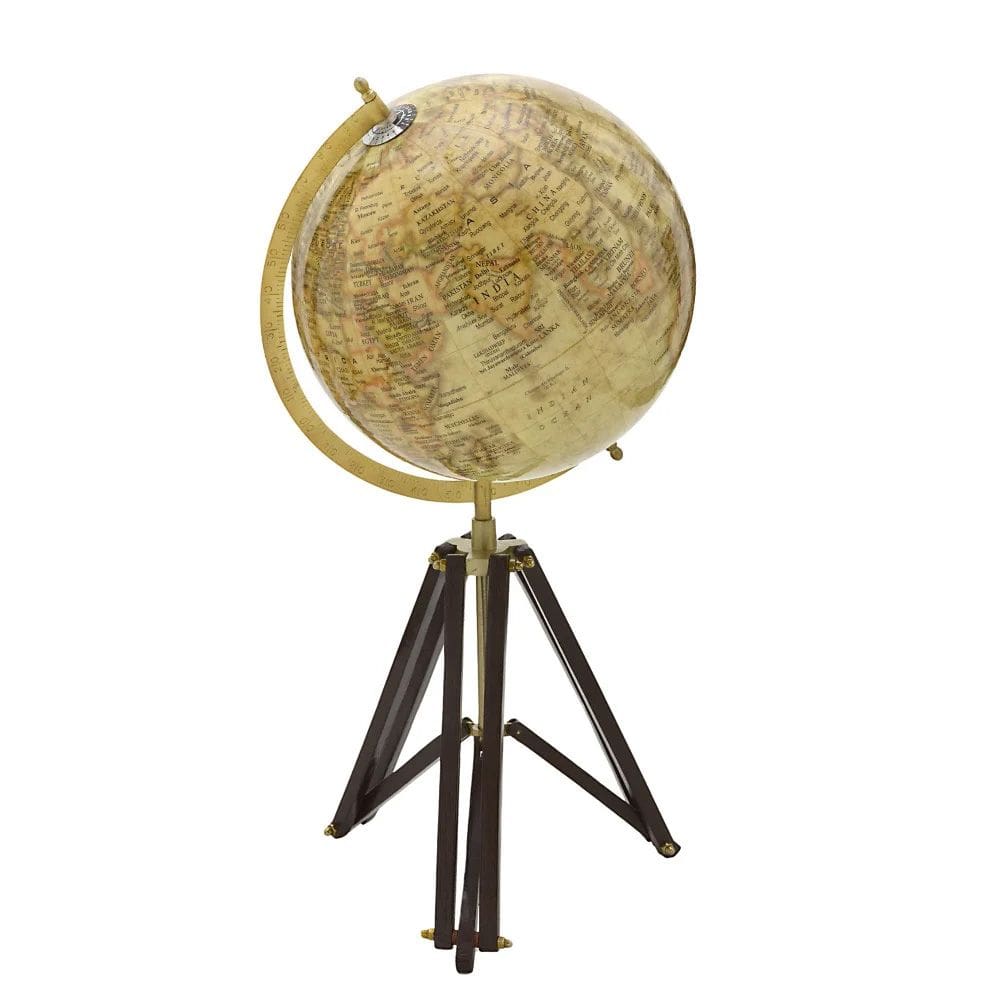 Globo Terrestre Decorativo Tripé em Madeira 56,5cm 16133-PL