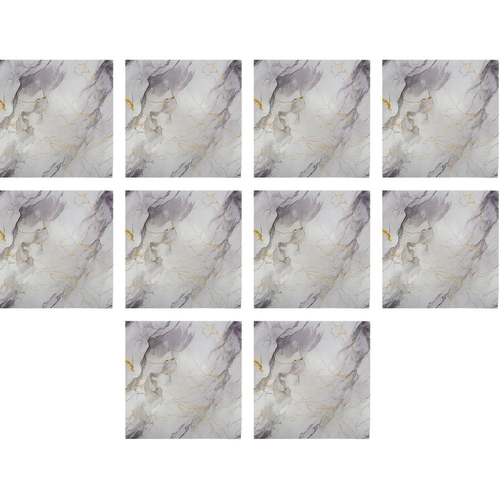 Placa Adesiva Autocolante Kit 10 Uni Papel Parede Marmore Falso Decoraça Sala Estar Cozinha Banheiro Casa Reforma Obra