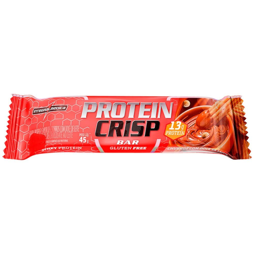 Barra de Proteína Protein Crisp Bar Integralmédica Churros com Doce de Leite 45g